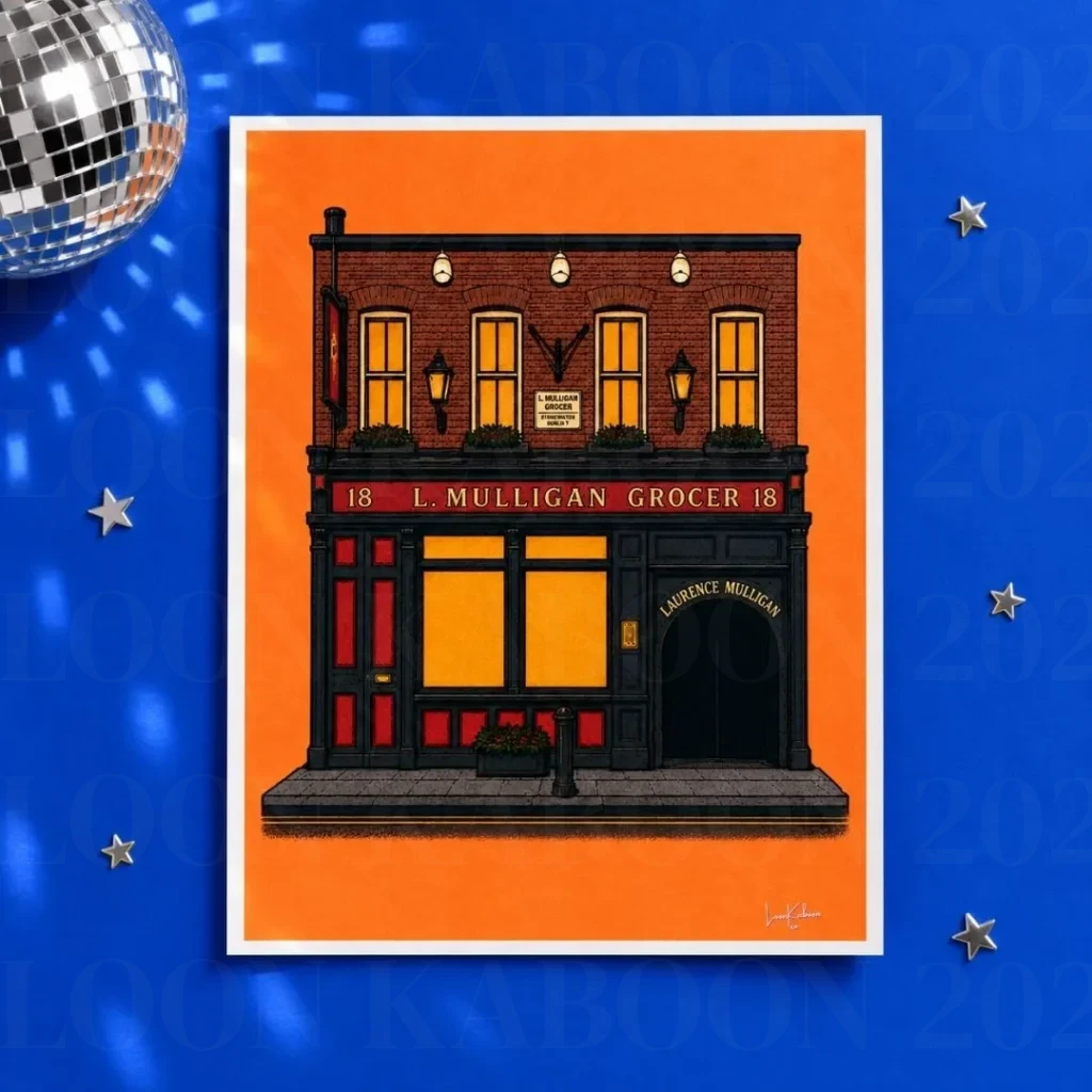 L. Mulligan Grocer Pub Print by Loon Kaboon
