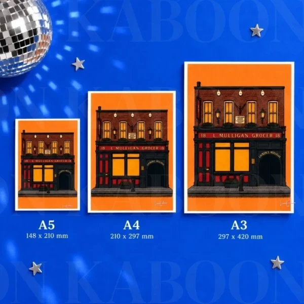 L. Mulligan Grocer Pub Print in A5, A4 and A3 sizes