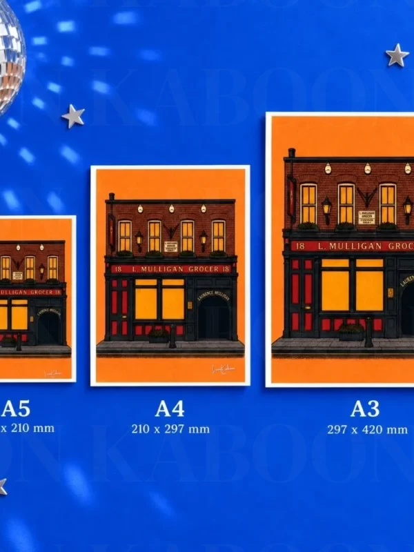 L. Mulligan Grocer Pub Print in A5, A4 and A3 sizes