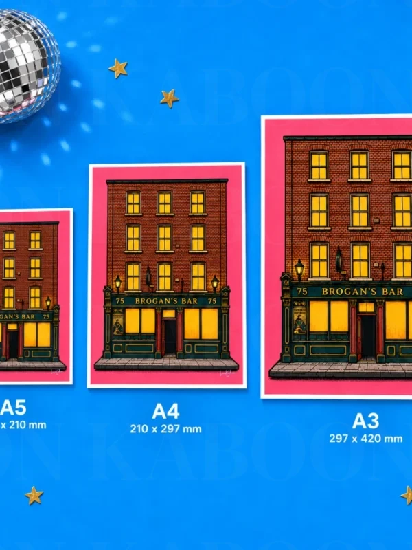 Brogan's Bar Pub Print in A5, A4 and A3 sizes