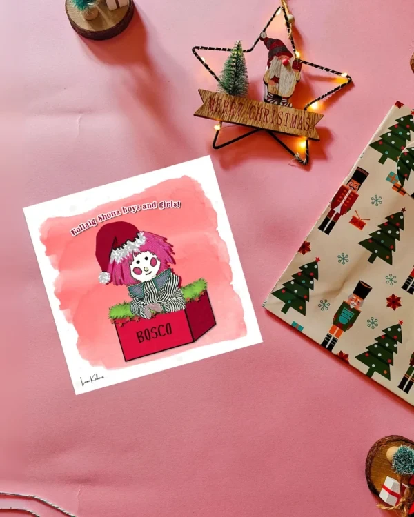 ‘Nollaig Shona Boys and Girls’ Bosco Christmas Card