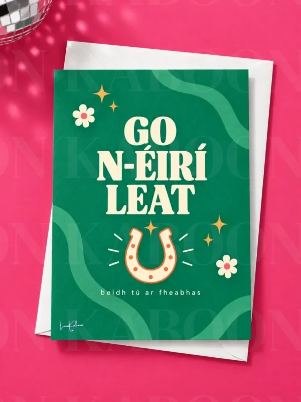‘Go n-éirí leat’ Good Luck Card as Gaeilge