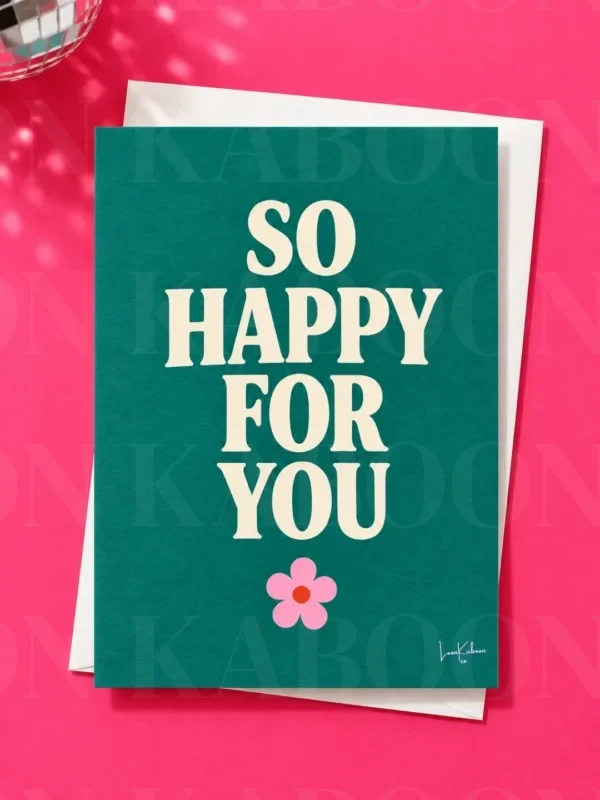 So Happy For You Card ‘So Happy for You’ Congratulations Card