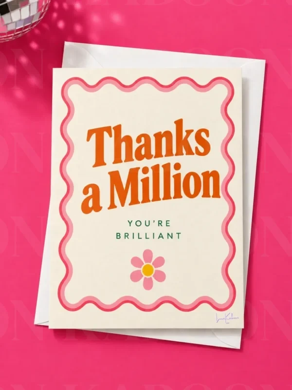 Thanks A Million Card ‘Thanks a Million’ Thank You Card