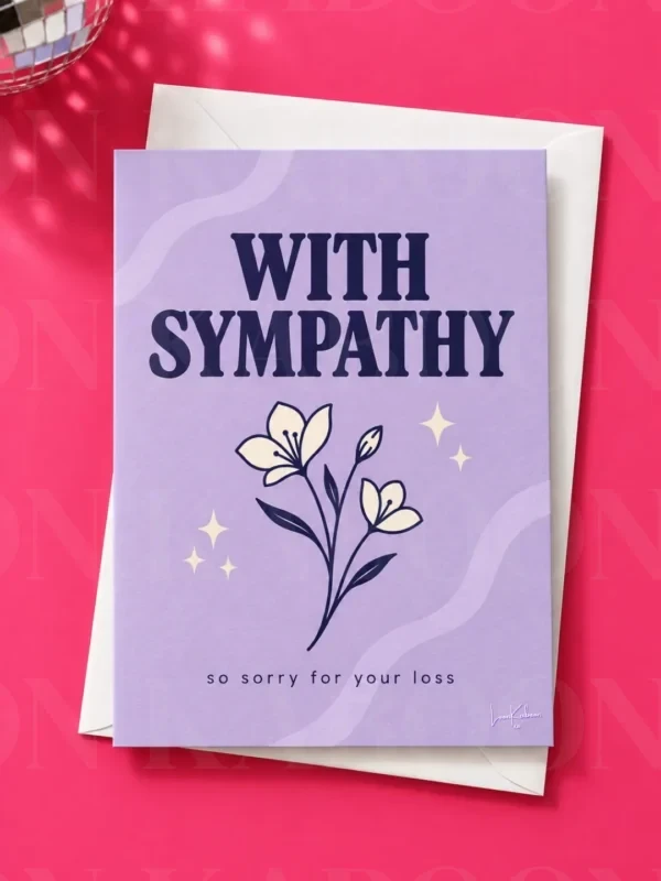 With Sympathy Card ‘With Sympathy’ Condolence Card